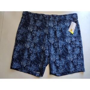 Nicklaus Mens Pineapple Print Swim Trunks Shorts Size 40 Moisture Wicking